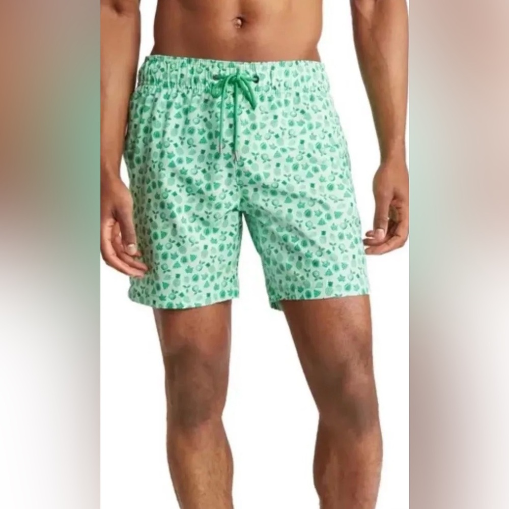 Mr. Swim Tonal Fruit Swim Trunks In Green Size Medium NWOT
